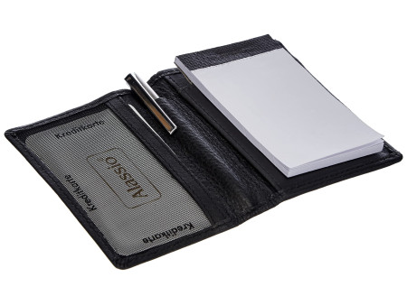 Alassio Etui pour bloc-notes, cuir, noir