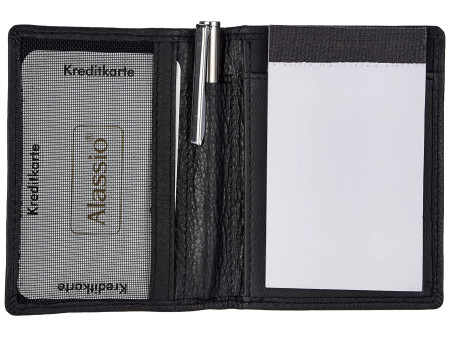 Alassio Etui pour bloc-notes, cuir, noir