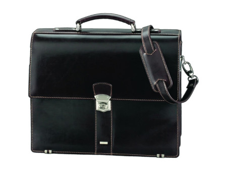 Alassio Porte-documents 'MONACO', cuir, marron foncé