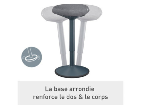 LEITZ Tabouret assis-debout Ergo Active, assise confort,gris