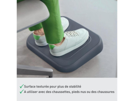 LEITZ Repose-pieds, réglable en hauteur, gris foncé