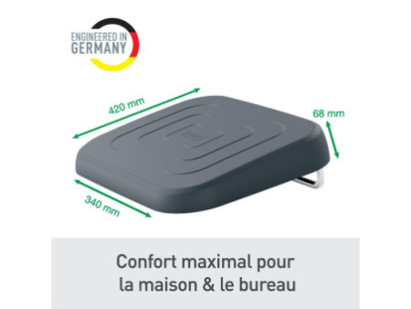 LEITZ Repose-pieds, réglable en hauteur, gris foncé