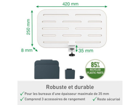 LEITZ Panneau organiseur de bureau, petit, blanc