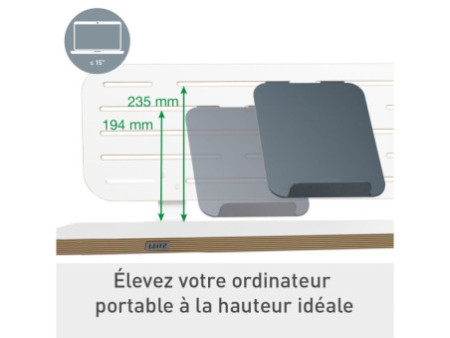 LEITZ Panneau organiseur de bureau, grand, blanc