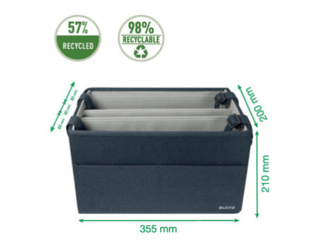 LEITZ Sacoche Desk Sharing, en tissu, gris velours
