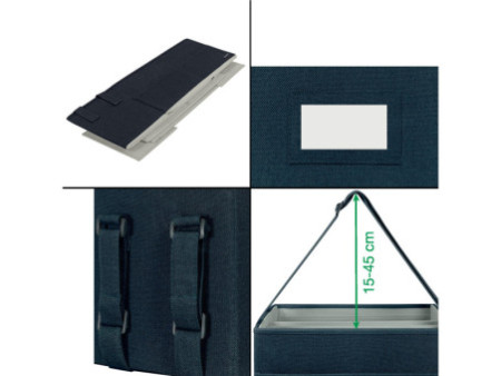 LEITZ Sacoche Desk Sharing, en tissu, gris velours
