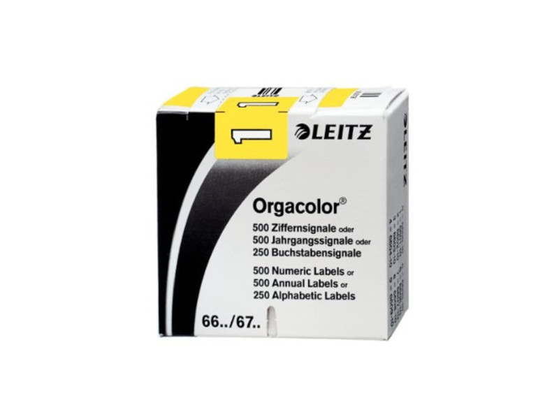 LEITZ Etiquette numérique Orgacolor '1', rouleau, jaune