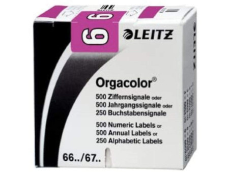 LEITZ Etiquette numérique Orgacolor '6', rouleau, violet