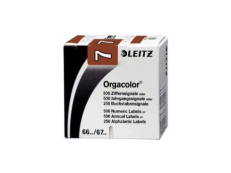 LEITZ Etiquette numérique Orgacolor '7', rouleau, marron