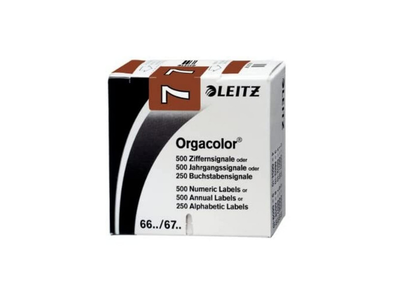 LEITZ Etiquette numérique Orgacolor '7', rouleau, marron