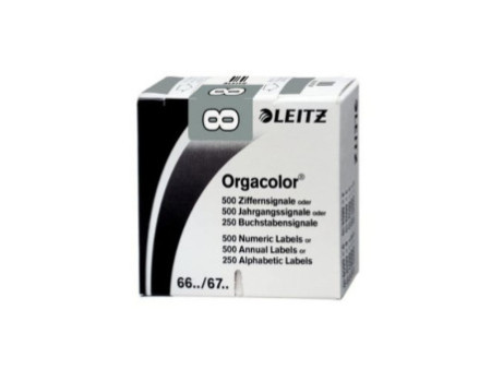 LEITZ Etiquette numérique Orgacolor '8', rouleau, gris