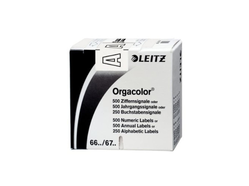 LEITZ Onglet alphabétique 'A' sur Rouleau, Blanc,autocollant