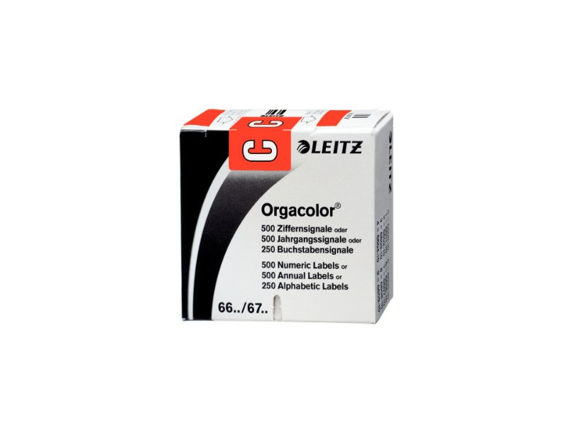 LEITZ Onglet alphabétique 'C' sur Rouleau, rouge,autocollant
