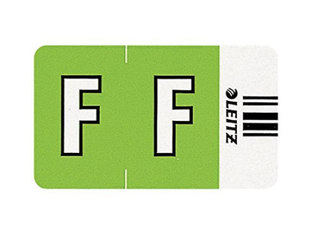 LEITZ Onglet alphabétique 'F' sur Rouleau, vert clair