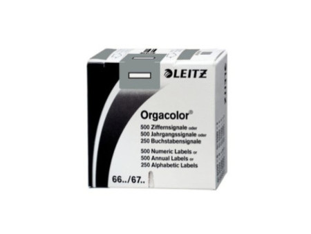 LEITZ onglet alphabétique 'I' sur Rouleau, gris, autocollant