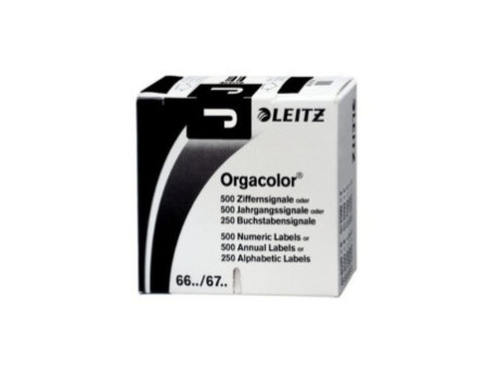 LEITZ onglet alphabétique 'J' sur Rouleau, noir, autocollant