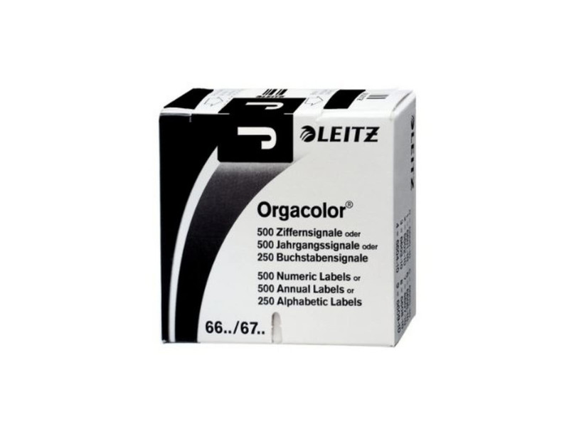 LEITZ onglet alphabétique 'J' sur Rouleau, noir, autocollant