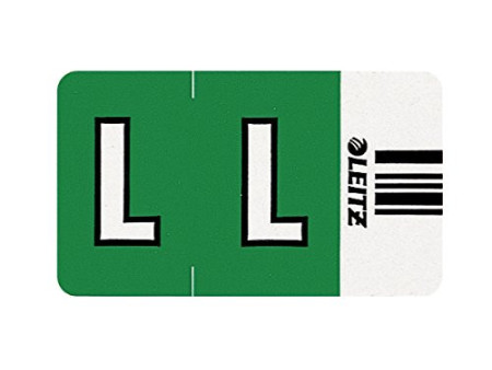 LEITZ onglet alphabétique 'L' sur Rouleau, vert, autocollant