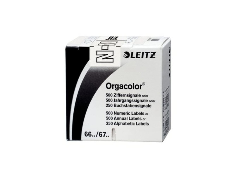 LEITZ onglet alphabétique 'N' sur rouleau Blanc, adhésif