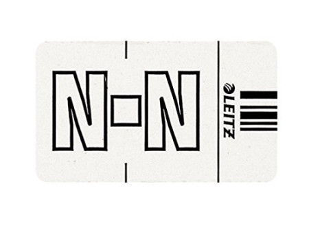 LEITZ onglet alphabétique 'N' sur rouleau Blanc, adhésif