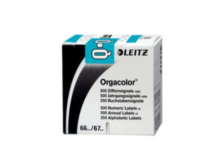 LEITZ onglet alphabétique 'Q' sur rouleau, bleu clair