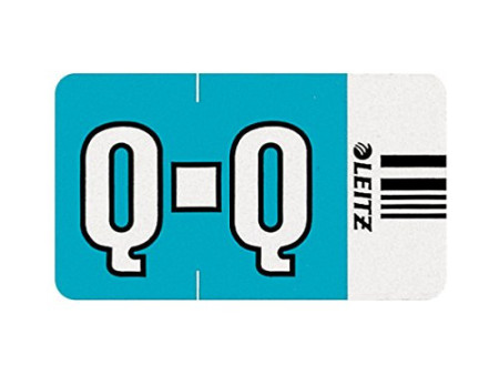 LEITZ onglet alphabétique 'Q' sur rouleau, bleu clair