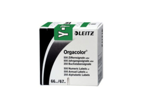 LEITZ onglet alphabétique 'Y' sur rouleau, vert, adhésif