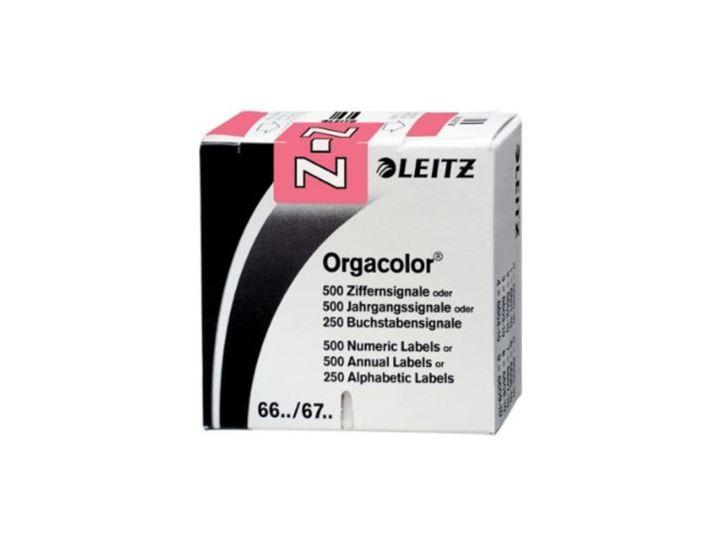 LEITZ onglet alphabétique 'Z' sur rouleau, rose, adhésif