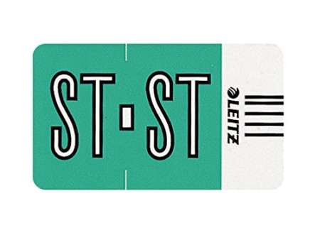 LEITZ onglet alphabétique 'ST' sur rouleau, turquoise