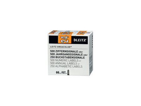 LEITZ Étiquette année Orgacolor '24', sur rouleau, orange