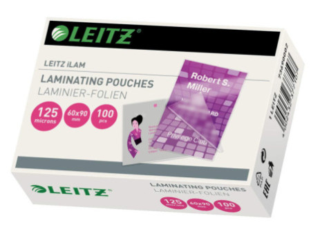 LEITZ Pochette de plastification pour cartes de visite
