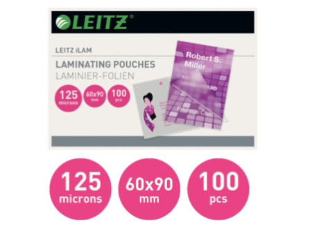 LEITZ Pochette de plastification pour cartes de visite