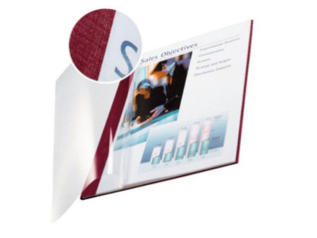 LEITZ Chemise pour reliure impressBind, A4, 7 mm, bordeaux