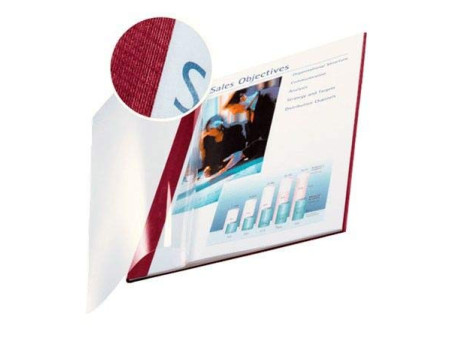 LEITZ Chemise pour reliure impressBind, A4, 14 mm, bordeaux