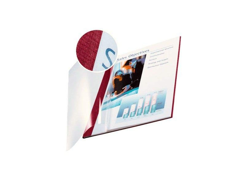 LEITZ Chemise pour reliure impressBind, A4, 14 mm, bordeaux