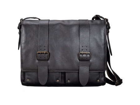 PRIDE&SOUL Sac à bandoulière 'TANK', cuir, marron foncé