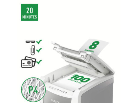 LEITZ Destructeur de documents IQ AutoFeed OfficePro 100 P4