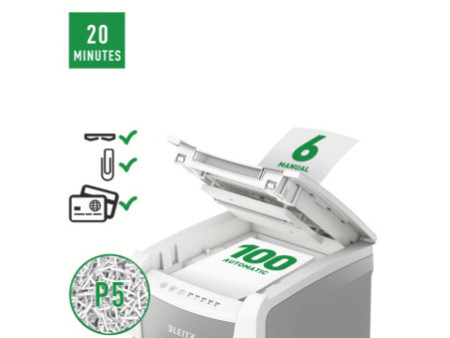 LEITZ Destructeur de documents IQ AutoFeed OfficePro 100 P5