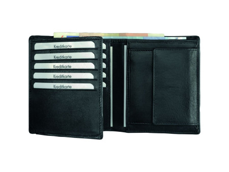 Alassio Portefeuille combiné, cuir, noir