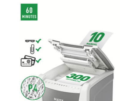LEITZ Destructeur de documents IQ AutoFeed OfficePro 300 P4