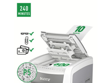 LEITZ Destructeur de documents IQ AutoFeed OfficePro 600 P5