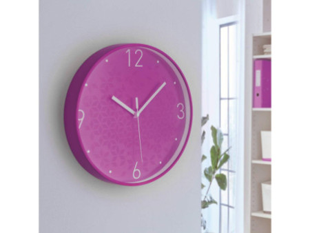 LEITZ Horloge murale WOW, mouvement à quartz, violet