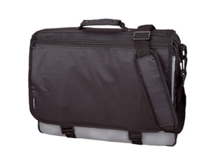 LiGHTPAK Sac à bandoulière 'WAVE', Polyester, noir/gris