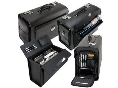 Alassio Valise pour pilotes 'VERONA', cuir, noir