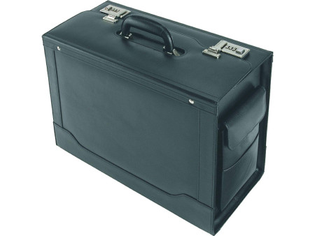 Alassio Valise pour pilotes 'ANCONA', cuir, noir
