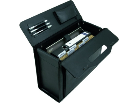 Alassio Valise pour pilotes 'ANCONA', cuir, noir