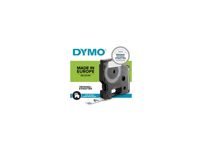 DYMO Ruban d'étiquette D1 noir/blanc, 12 mm x 3,5 m
