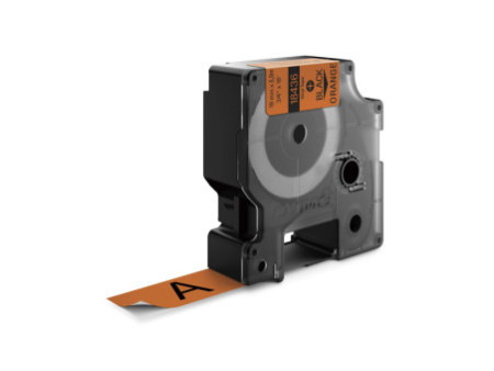 DYMO RHINO Etiquette industrielle en vinyle noir/orange