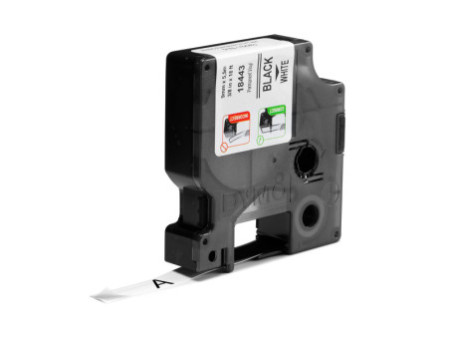 DYMO RHINO Etiquette industrielle en vinyle noir/blanc