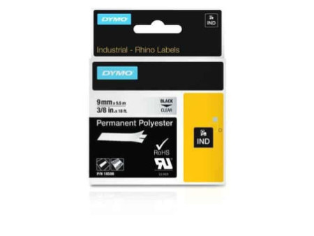 DYMO RHINO Etiquette en polyester transparent